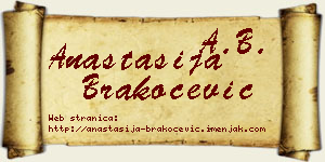 Anastasija Brakočević vizit kartica